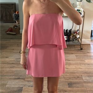 Amanda Uprichard Topanga Pink Mini Dress